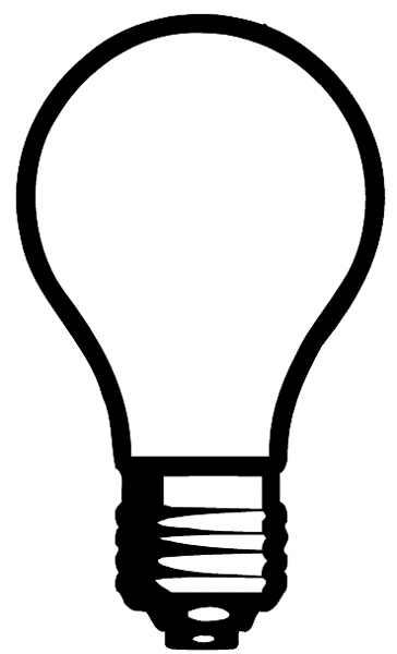 Light bulb vinyl sticker. Customize on line. Electricians Lamps Lighting 031-0085
